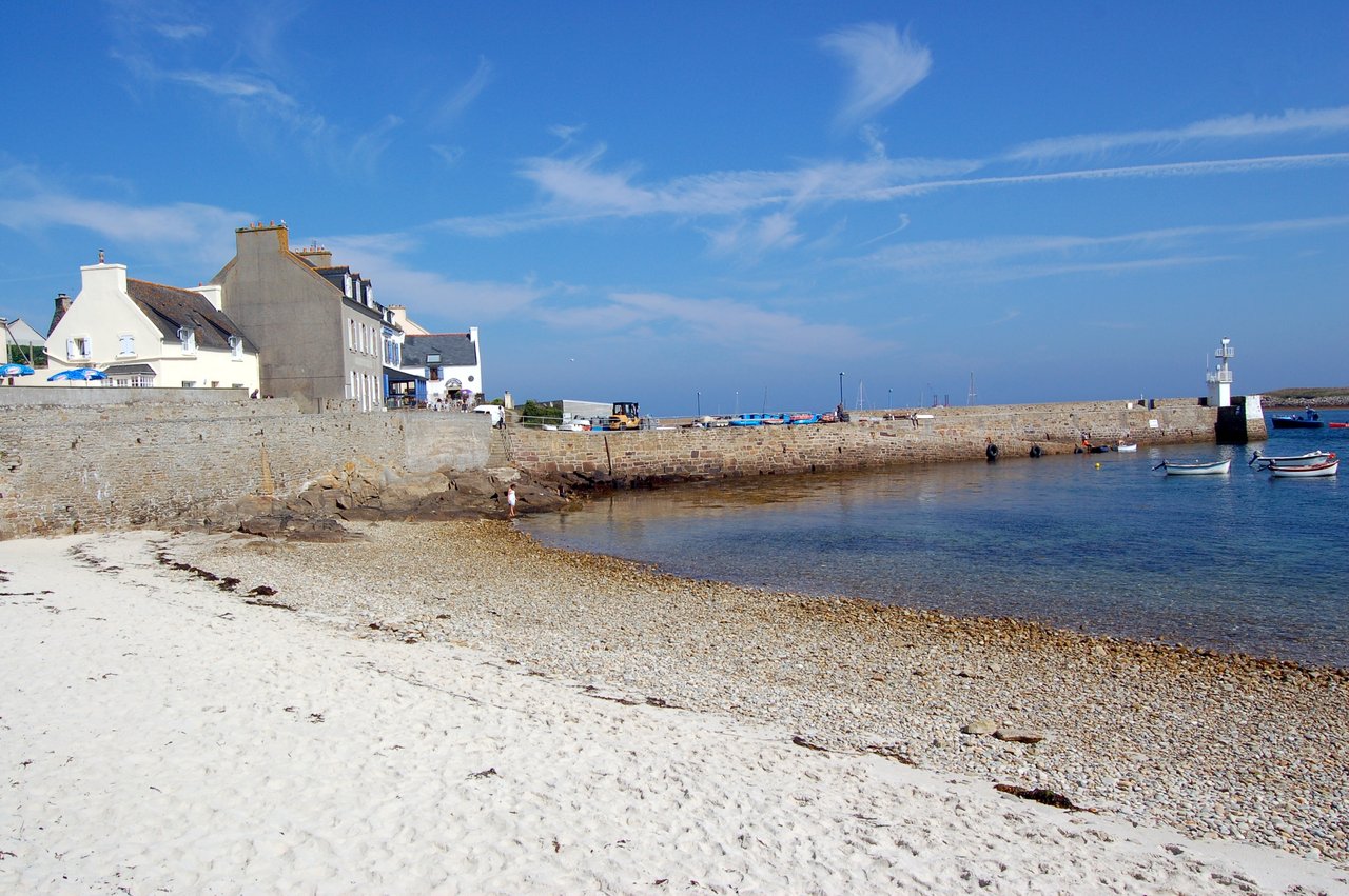 vue sur la plage de Molène