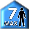 Pour 4 adultes et 3 enfants maxi picto4max