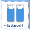 2 lits d'appoint à disposition 2 lits d'appoint à disposition